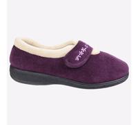 Fleet & Foster Pantofole Casual Donna In Velluto Con Memory Foam Colore Plum