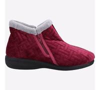 Fleet & Foster Perendale Memoria Schiuma Donna Classico Comfort Pantofole Rosso