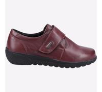 Fleet & Foster Scarpe Casual Donna Classiche Burgundy con Chiusura Touch
