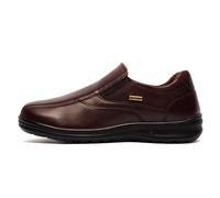 Fleet & Foster Scarpe In Pelle Marroni Uomo Waterproof Memory Foam Slip On