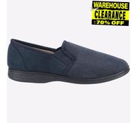 Fleet & Foster Tim Mens Pantofole Casual Memory Foam Slip On Navy