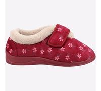 Fleet & Foster Tunnis Memoria Schiuma Donna Comodo Comfort Slip On Pantofole Red