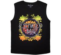 Fleetwood Mac Sleeveless Circle Floral Logo autorizzato Uomo maglietta