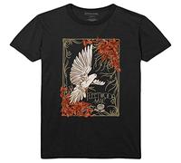 Fleetwood Mac T Shirt Dove Band Logo Nuovo Ufficiale Unisex Nero Size L