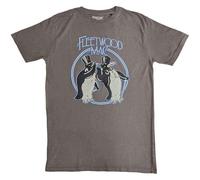 Fleetwood Mac T Shirt Penguins Band Logo Nuovo Ufficiale Unisex Grigio