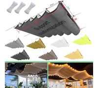 Flei Tenda da sole retrattile, regolabile, impermeabile, pergolato, resistente ai raggi UV, utilizzabile su terrazze, giardino, 80 x 1000 cm (larghezza x lunghezza), grigio scuro