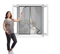 Flei, zanzariera magnetica per porta scorrevole, con chiusura automatica e sistema di ventilazione, per soggiorno/patio., Nero , 65x125cm(WxH)