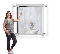 Flei, zanzariera magnetica per porta scorrevole, con chiusura automatica e sistema di ventilazione, per soggiorno/patio., bianco, 120x150cm(WxH)