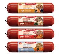 Fleischeslust Classic 12 x 800 g - Mix (4 Varianti): Fine Pollame, Menù di Manzo, Tenero Manzo, Salmone con Manzo