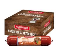 Fleischeslust Senior Classic pacco da 6 x 800 g - Pollo & Manzo con patate dolci, rosa canina & gingko