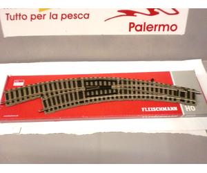 FLEISCHMANN 6174 HO - SCAMBIO IN CURVA SX CON MASSICCIATA