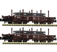 FLEISCHMANN 6660135 Scala HO Set due carri pianali per carichi pesanti ÖBB