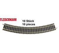 Fleischmann H0 6120-S Binario curvo, raggio 36° R1 (10 pezzi) - NUOVO...