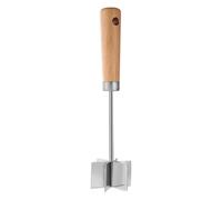 Fleischzerkleinerer | Edelstahl Küchengerät Für Zerkleinerung | Hamburger Zerkleinerer Mit Holzgriff,für Mahlzeitenvorbereitung, Herstellung Von Hausgemachter Wurst Und Patties Sowie Kochen