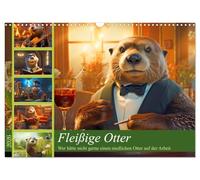 Fleißige Otter - Wer hätte nicht gerne einen niedlichen Otter auf der Arbeit (Wandkalender 2026 DIN A3 quer), CALVENDO Monatskalender: Die Otter sind wieder los!