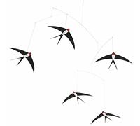 Flensted Flying Swallows 5 Mobile, Acciaio, Multicolore, 53 x 70 cm