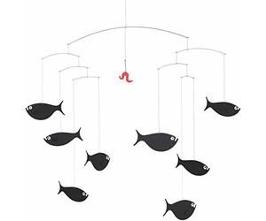 Flensted Mobiles Shoal of Fish Mobile in acciaio, multicolore, 45 x 60 cm