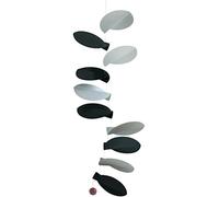 Flensted Mobiles Turning Leaves - Giostrina da appendere, 81 cm, in cartone di alta qualità, colore: Bianco/Nero