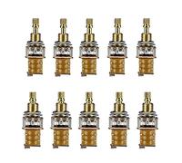 FLEOR 10 pezzi A250K Push Bounce Interruttore Potenziometro Audio Conico Vaso Lungo in rame Diviso per Chitarra Elettrica, Regolatore del volume e del Suono