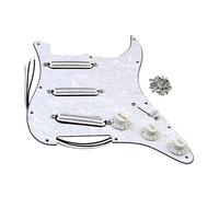 FLEOR 11 fori SSS prewired Loaded Pickguard con Alnico5 doppio set di pick-up ad alta uscita per ST SSS Style Chitarra Bianco perla