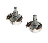 FLEOR 2PCS Full Size Chitarra Controllo del volume del tono A250K Audio cono potenziometro Dia24mm L18mm Long Split Shaft