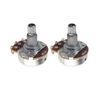 FLEOR 2PCS Full Size Chitarra Controllo del volume del tono B250K Potenziometro conico lineare Dia24mm L18mm Long Split Shaft
