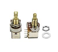 FLEOR 2PCS Potenziometro per interruttore a pressione per chitarra A250K Pot Audio Taper Copper Long Split Shaft per chitarra elettrica Parte basso