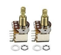 FLEOR 2PCS Potenziometro per interruttore a pressione per chitarra B500K Potenziometro lineare conico in rame lungo albero diviso per parti di basso elettrico per chitarra