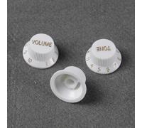 FLEOR 2T1V Strat Knobs Set 24 manopole per chitarra Spline Volume Tone Control Knobs, bianco