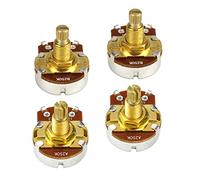 FLEOR 4 Pz A250K B250K Potis full size per il controllo del volume della chitarra L18 mm codolo diviso in rame dorato