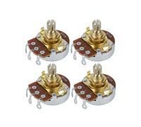 FLEOR 4PCS Full Size B50K Potenziometro Bass Guitar Tone Volume Control Pentole L15mm Rame Placcato Oro Breve Split Shaft