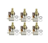 FLEOR 6 pezzi B250K Push Bounce Interruttori Potenziometri Linear Taper Poti FuST in rame corto per chitarra elettrica, basso volume/regolatore del suono