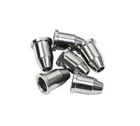 Fleor 6pcs attraverso il corpo stringa puntali di montaggio set per chitarra elettrica parte, cromato