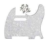 FLEOR 8 fori 4 STi Bianco Perla TL Pickguard singolo bobina il collo foro taglio Piastra Guardia con montaggio viti per la sostituzione della piastra TL TE standard FD USA/Messico