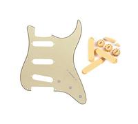 Fleor 8 fori Sss Pickguard con punte stile chiuso 50 mm pickup Covers 2T1 V manopole di controllo interruttore parte di chitarra per ST chitarra, 3 ply, cream