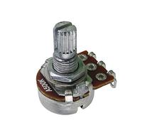 FLEOR A500K Mini potenziometro L15mm Audio Taper Pots Short Split Shaft Bayonet per basso elettrico Controllo del volume Confezione da 2 pezzi