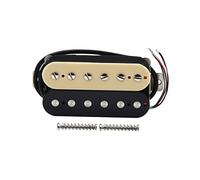 FLEOR Alnico 2 Humbucker Pickup 7-8K Chitarra Elettrica Pickup Neck Humbucker, Crema+Nero