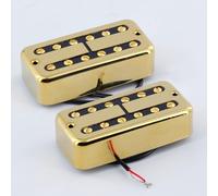 FLEOR Alnico 2 Mini Humbucker Pickup Fit per Filtertron Style Neck+Bridge Pickup Set-Golden