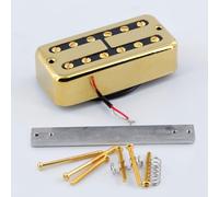 FLEOR Alnico 2 Mini Humbucker Pickup Fit per pickup a ponte Filtertron Style, dorato