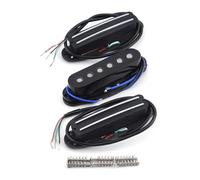 FLEOR Alnico 5 N+M+B Pickups Set RSR Single Coil Pickup e Hot Dual Rail Humbucker Guitar Pickup Set, Nero