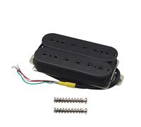 FLEOR Alnico 5 Pickup a doppia bobina per chitarra a ponte Humbucker Pickup a vite esagonale regolabili Pezzi per palo per chitarra elettrica, nero