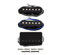 FLEOR Alnico - Set di 5 pickup a bobina singola piatta e humbucker coperti, in acciaio HSS N+M+B, per chitarra ST Style