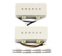 FLEOR Alnico - Set di 5 pickup a bobina singola + ponte per chitarra FD JM, stile vintage, bianco