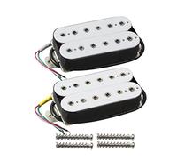 FLEOR Alnico - Set di 5 pickup al collo per chitarra elettrica e pickup al ponte, 15-16 K, colore: bianco