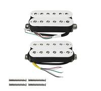 FLEOR Alnico - Set di 5 pickup per chitarra Humbucker, manico bianco e ponte