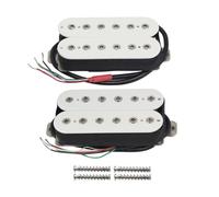 FLEOR Alnik 5 Pickup al manico per chitarra elettrica e pickup al ponte 14-15K Set Pickup humbucker a doppia bobina bianchi