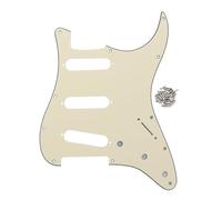 FLEOR Battipenna a 11 fori ST Style per chitarra SSS, battipenna con set di viti, 3 strati, crema