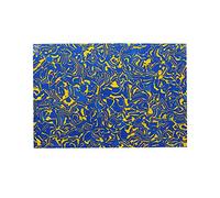 FLEOR Battipenna materiale bianco Chitarra piatto graffiato foglio rettangolare 11x17'' personalizzati per ST TL Basso elettrico Guardia chitarra, 4 STi guscio giallo blu