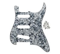 FLEOR Battipenna SSS a 11 fori per chitarra elettrica standard USA/messicana, ricambio per chitarra elettrica, 4 strati, grigio perla