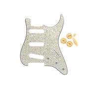 FLEOR - Battipenna SSS a 8 fori, con manopole per volume 2T1V, per chitarra ST Eelctric, colore: Perla invecchiata